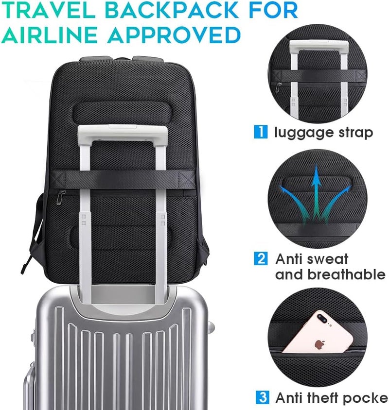 BANGE Business Smart Backpack Waterproof fit 15.6 Inch Laptop Backpack with USB Charging Port,Travel Durable Backpack - Image 5